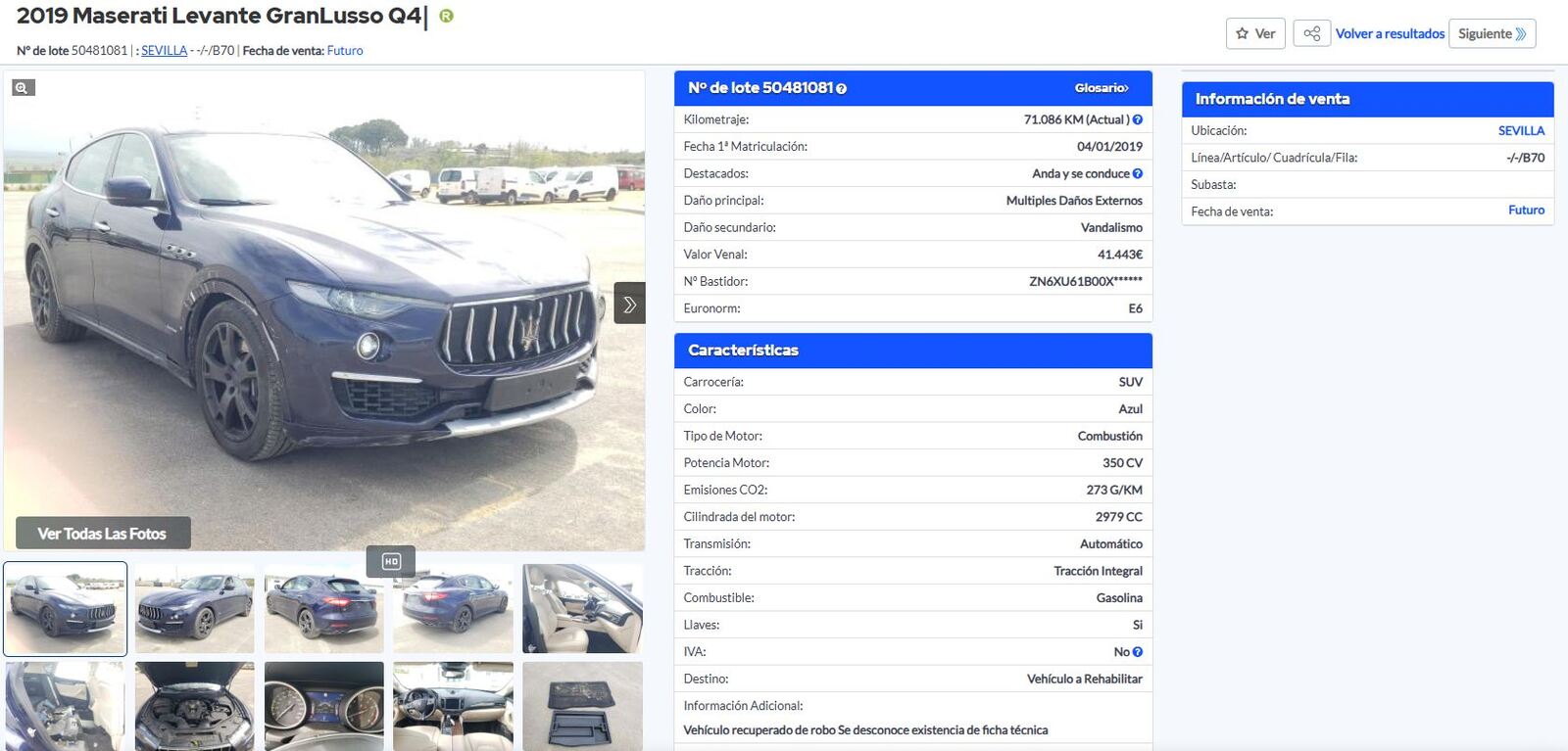 copart subastas coches dana