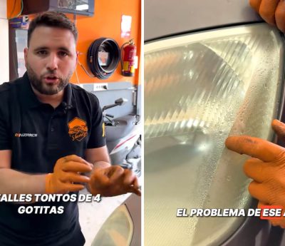 mecanico advertencia gotas agua faros