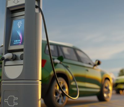 Coche eléctrico cargando