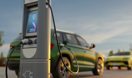 Coche eléctrico cargando