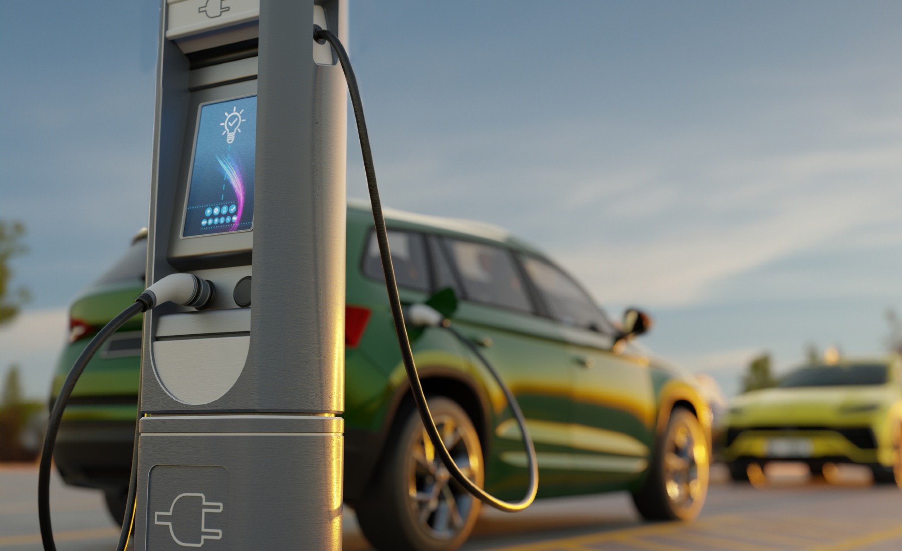 Coche eléctrico cargando