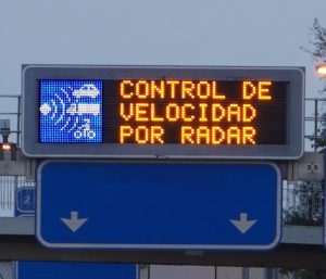 Control velocidad radar