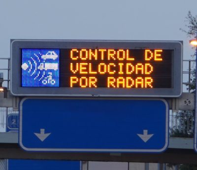 Control velocidad radar