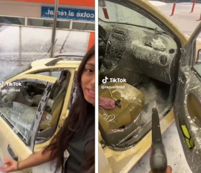 lavadero coche viral