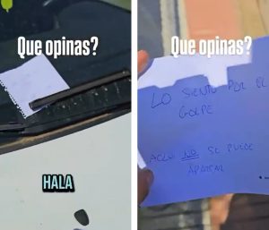mensaje coche parabrisas