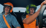 Brad Pitt no le teme a nada: el actor se sube a un McLaren con Lando Norris y su reacción no puede ser más sorprendente