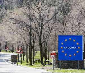 Cartel carretera Andorra