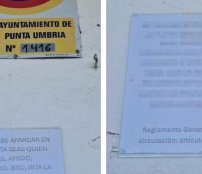 cartel aparcamiento ayuntamiento