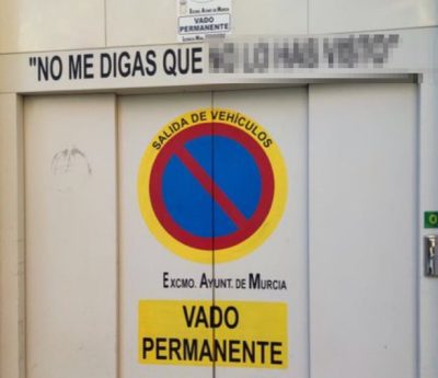 cartel vado permanente