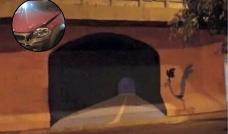 dibujo túnel grafiti accidente