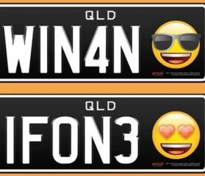 matrícula coche con emojis