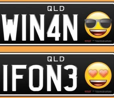 matrícula coche con emojis