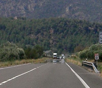 Espejismo carretera