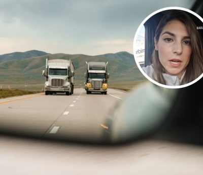 adelantamiento entre camiones