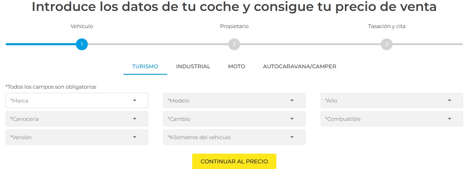 precio coche matrícula