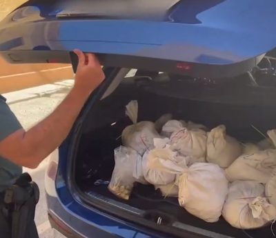 Monedas falsificadas maletero