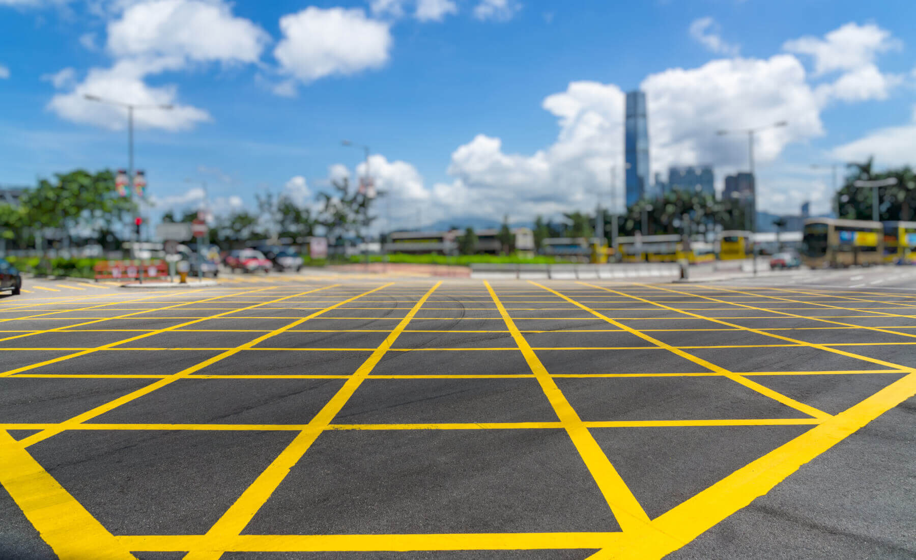 cuadricula amarilla interseccion