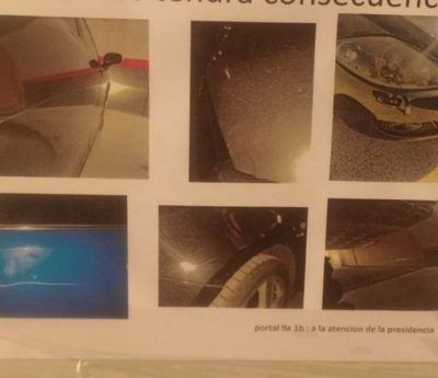 lios de vecinos coches rayados