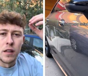 Rasguño coche influencer