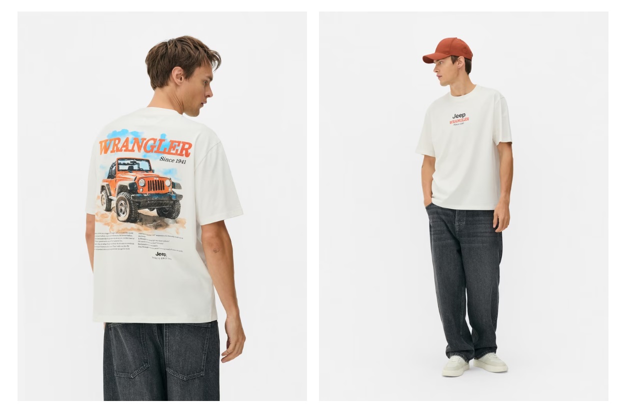 camiseta wrangler coche