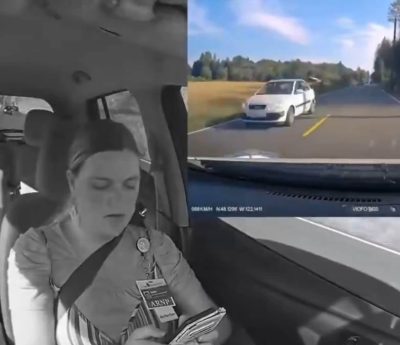 conductora movil volante