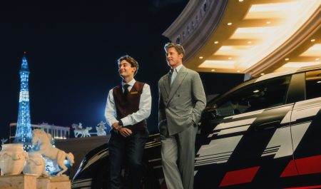 Brad Pitt y George Russell Mercedes