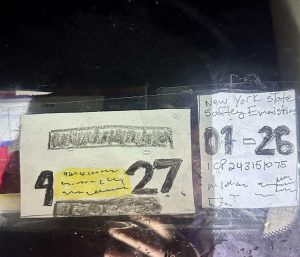 Pegatina falsa parabrisas Nueva York