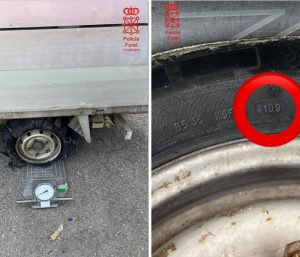 rueda reventada camión