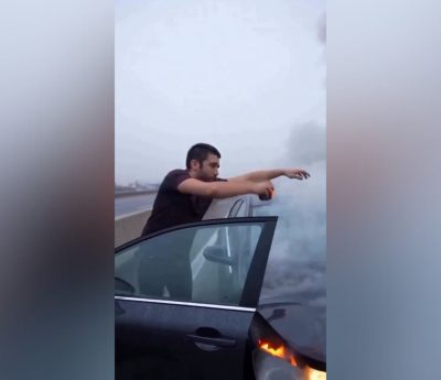 Baliza V-16 incendio