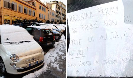 Cartel coche Roma