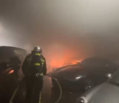 Incendio concesionario Madrid