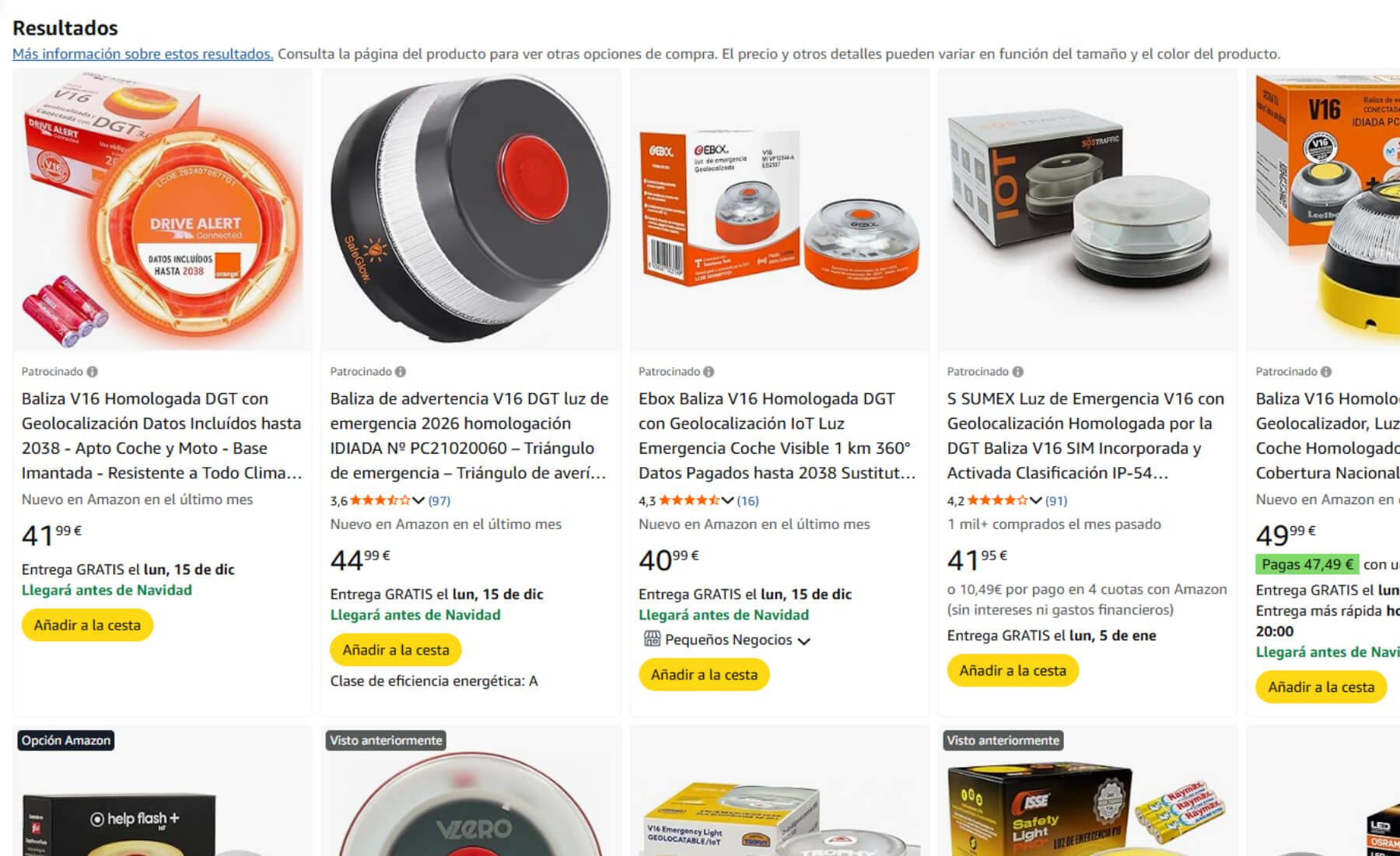 baliza v16 plazos entrega