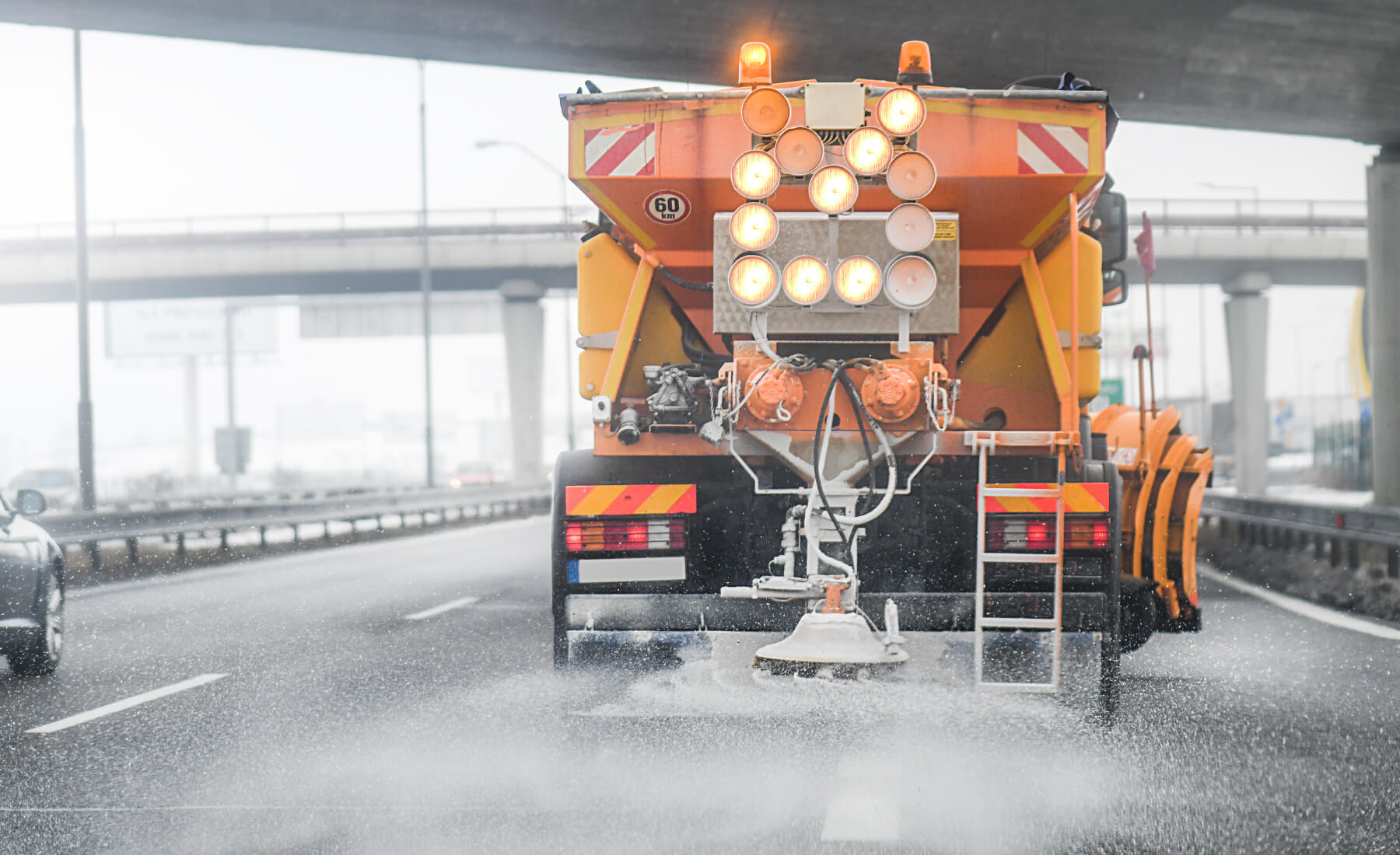 maquina sal invierno carretera