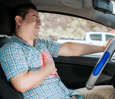 Ataque corazón coche