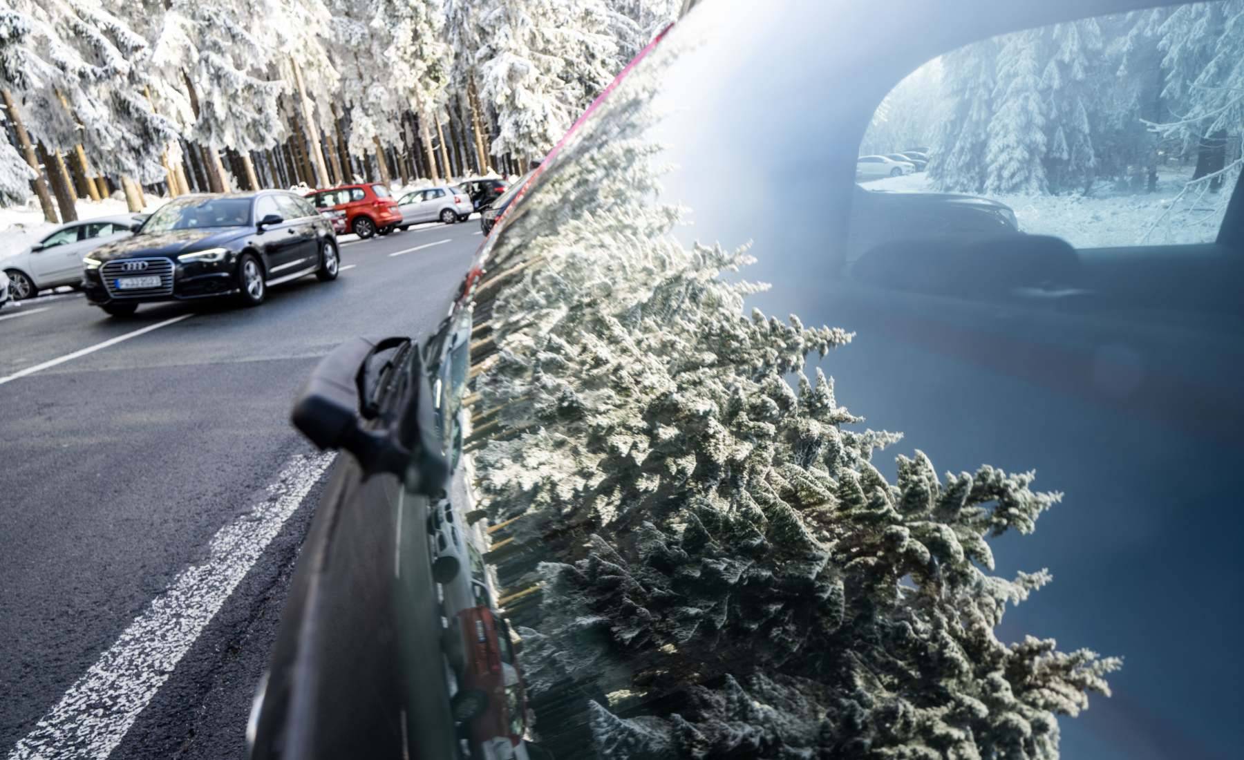 Coches mal aparcados carretera montaña