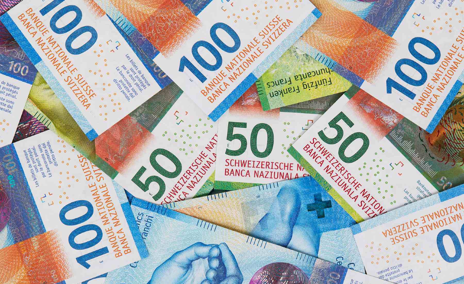 Francos suizos en billetes