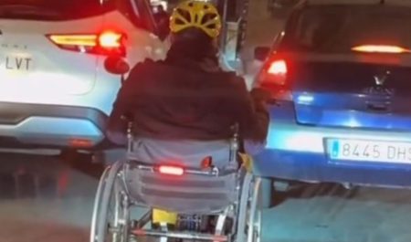 Silla de ruedas repartidor Glovo