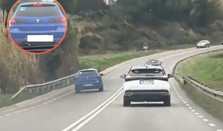 coche adelantamiento línea continua