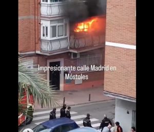 incendio móstoles camión bomberos
