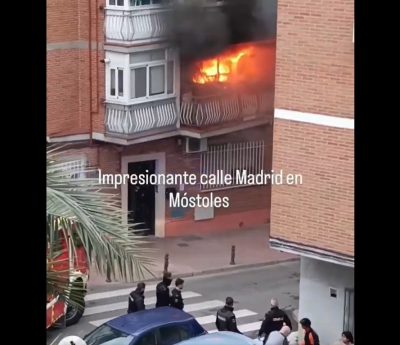 incendio móstoles camión bomberos