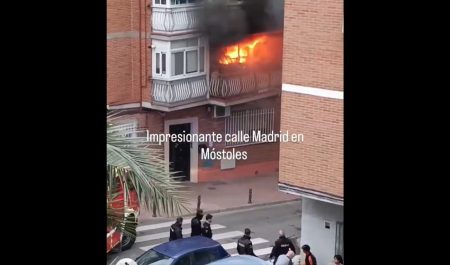 incendio móstoles camión bomberos