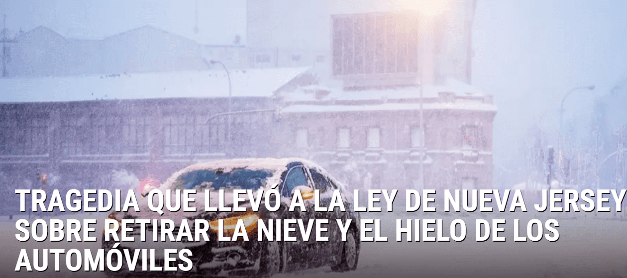 nieve coche ley nueva jersey