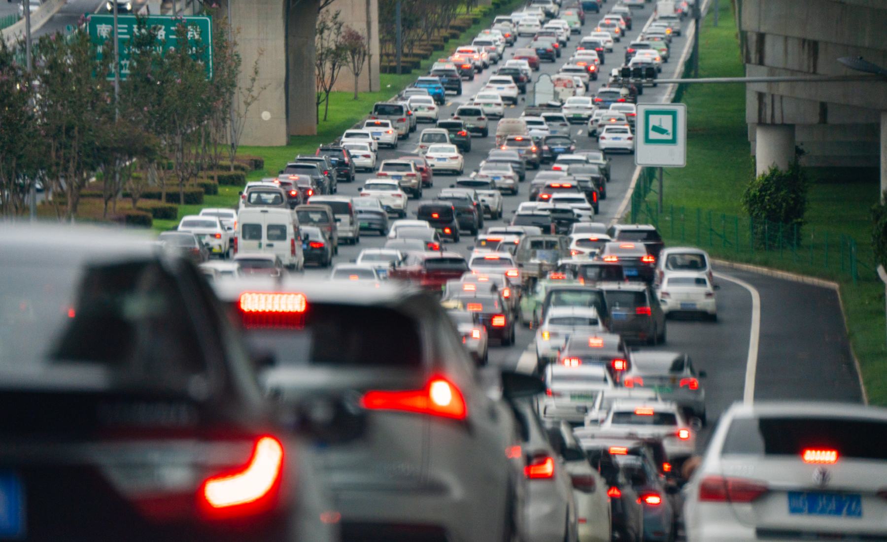 Atasco autopista Chengdu China