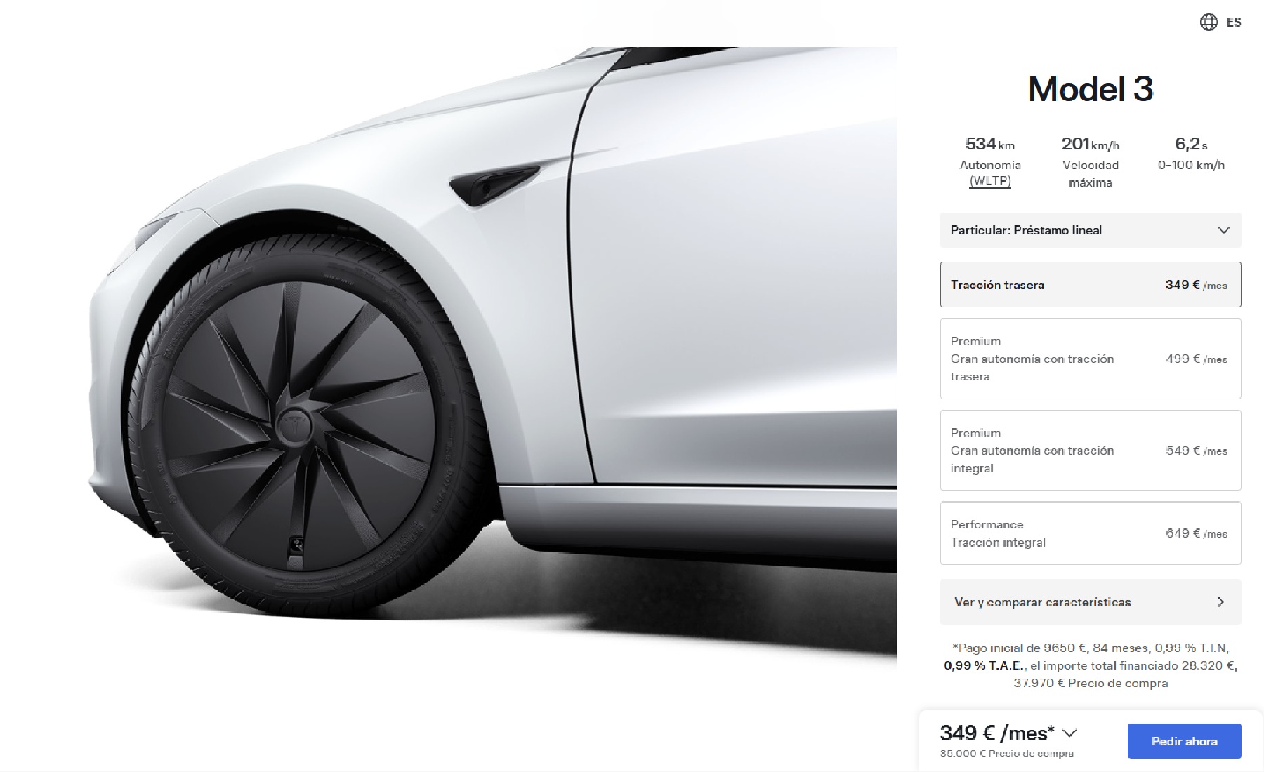 Cambio de nombre de versión Tesla