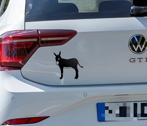 Pegatina burro coche