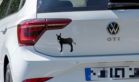 Pegatina burro coche