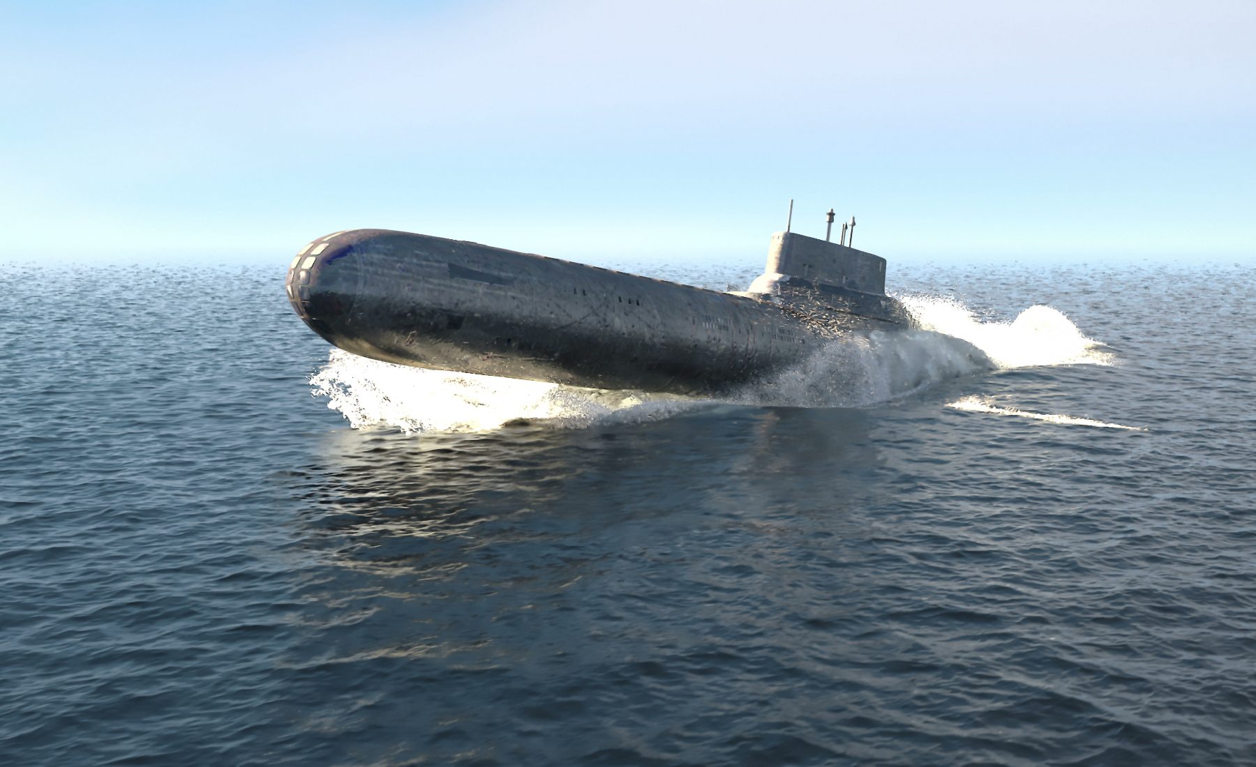 Submarino saliendo del agua