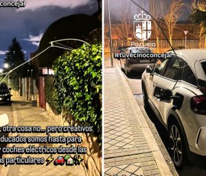 coche cargando casa calle