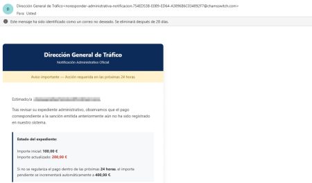 email multa falsa