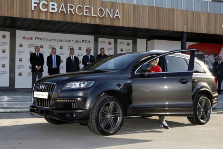 Los Audi de los jugadores de Real Madrid y F.C. Barcelona